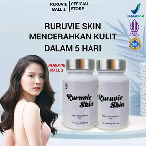 RURUVIE WHITENING SUPPLEMENT Memutihkan & Mencerahkan Kulit 7x Lebih Cepat 30 Kapsul 500mg BPOM