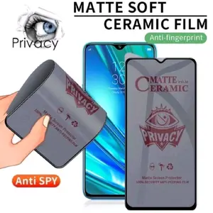 Antigores For VIVO Y01 / Y15S / Y02 / Y03 / Y12S / Y15S Ceramic Matte Anti Spy Privacy/Privasi Layar Hp, Full Lem, Full Cover, Anti Glare, Anti Spy / Anti Intip / Anti Privacy