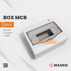 Box MCB MASKO 9808L 5-8G + Lampu Rumah MCB Presto inbow / Outbow 8 Groups