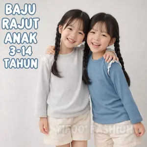 KAOS SERUT ANAK PEREMPUAN Lengan Panjang Umur 3-14 TAhun BAJU ATASAN ANAK CEWE SERUT TERBARU YIfoo Fashion