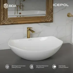 Icepol Wastafel Meja Keramik Tempat Cuci Tangan Kamar Mandi Mewah ICN CB 2238