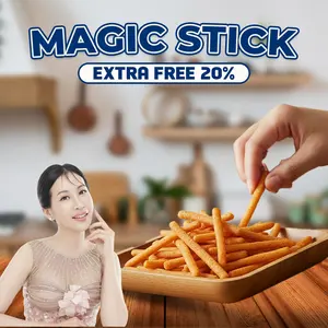 NEW!! KIKOYA MAGIC STICK 500+100g EXTRAFREE 20% Total 600gram snack French friessnack aneka rasa cemilan kering rumput laut dansapi pedas manis cemilan viral 600g