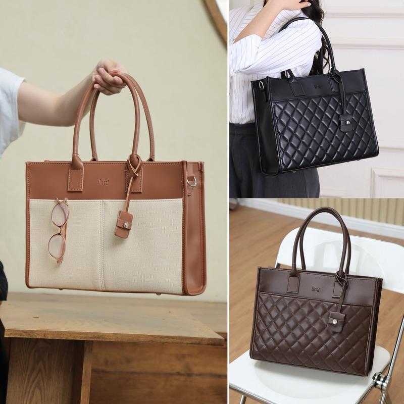 Túi Xách Công Sở Nữ 7 MÀU - Ngăn Lap Riêng Đựng Laptop 15 inch Tote Da bản to đi học đi làm đi dạy giáo viên LILY Limi bags