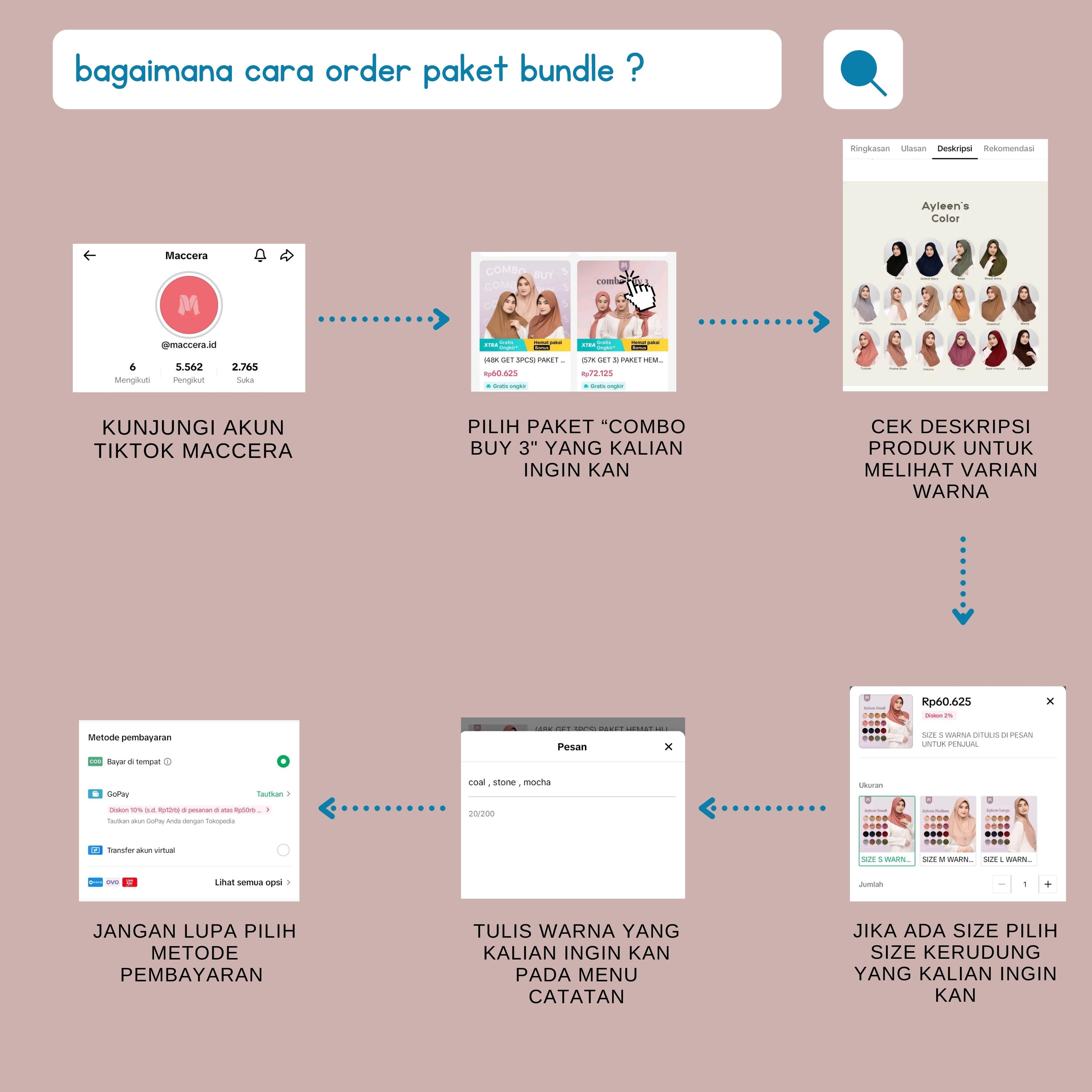 PAKET HEMAT 3 HIJAB BERGO PET AYLEEN SIZE M - BERGO SPORT DAILY PET JERSEY - MACCERA