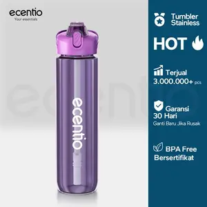 Ecentio Botol Minum Air / Outdoor Sports Water Bottle 1000ml Anti Bocor BPA Free