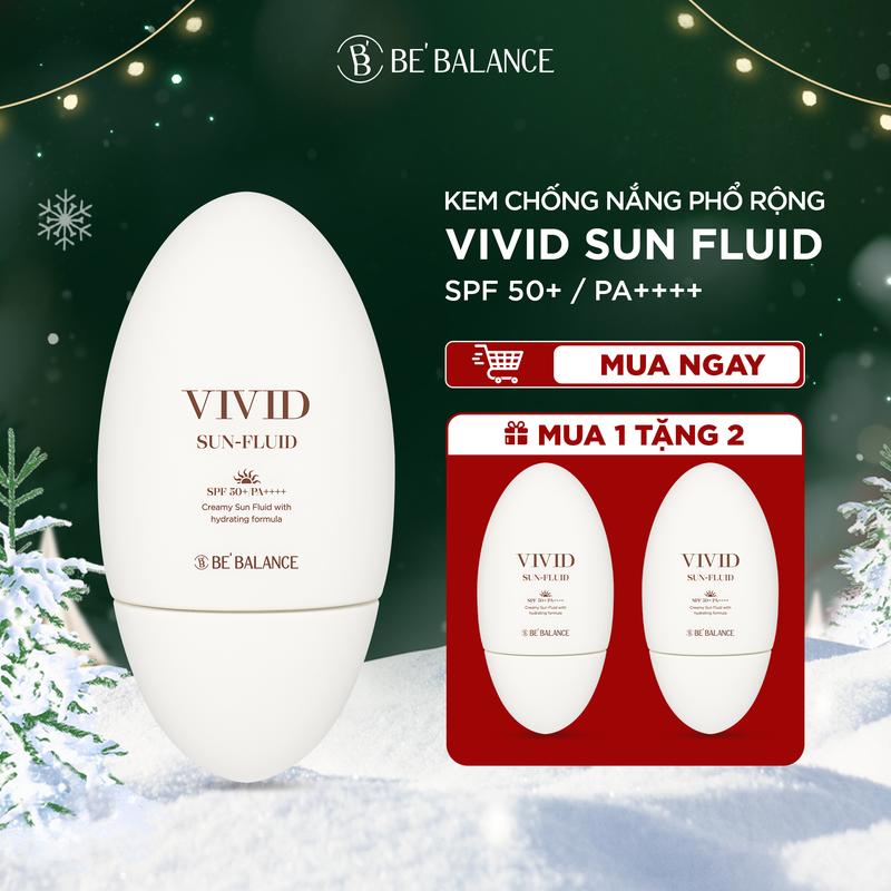 CHRISTMAS MUA 1 TẶNG 2 Kem Chống Nắng Be'Balance VIVID SUN FLUID Phổ Rộng SPF50+ PA4+ 50ml