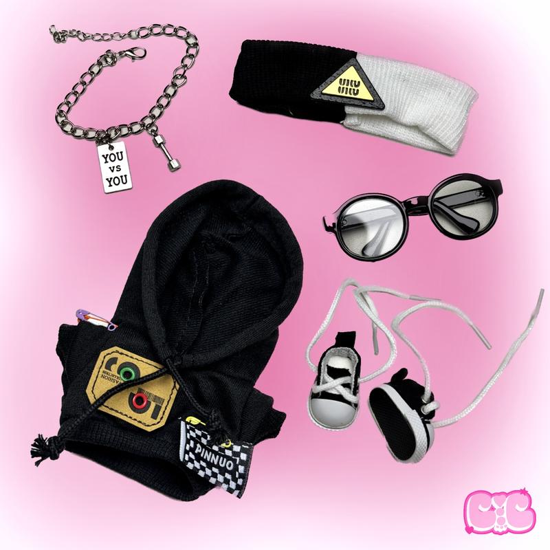 BAJU LABUBU OUTFIT: BLACK JACKET  [READY STOCK] 1