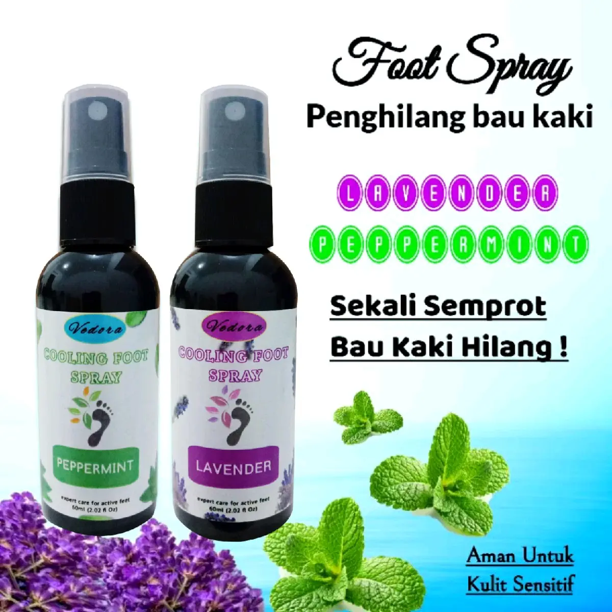 Foot Spray Penghilang Bau Kaki Cooling Foot Spray