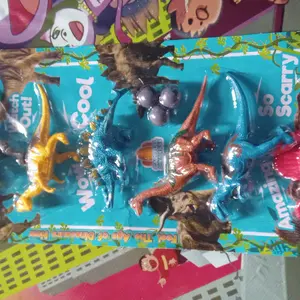 Mainan Edukatif Baru keren Hewan Dinosaur + Telur Set OCT 1234 Word Of The Dinosaur | Mainan Dino Karet Series Ukuran Mini Isi 6 Pcs 3 Telur