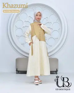 Khazumi Dress ( Anak ) Gamis Anak Wanita Muslim Lebaran Terbaru Bahan Katun Nyaman Lembut