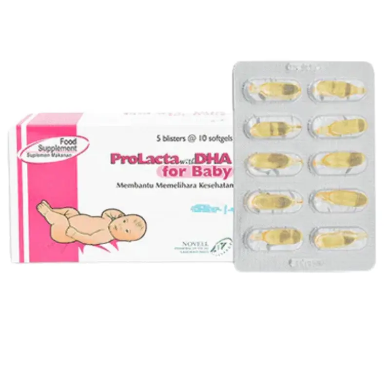 PROLACTA WITH DHA FOR BABY 50 SOFTGELS 5 BLISTER x 10 SOFTGELS OMEGA 3 BAYI 3