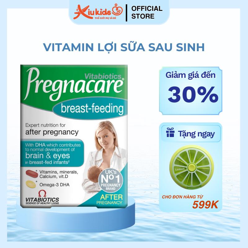 Vitamin tổng hợp Pregnacare Breast Feeding cho mẹ sau sinh giúp lợi sữa, tăng cường đề kháng hộp 84 viên của Anh quốc Men Vi Sinh
