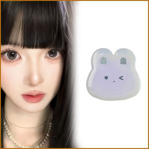 【Cappuvini】リトルブルーラビットマルチパーパスハイライターブラッシュクリーム-可愛いブラッシュクリーム&ハイライターメイクアップ