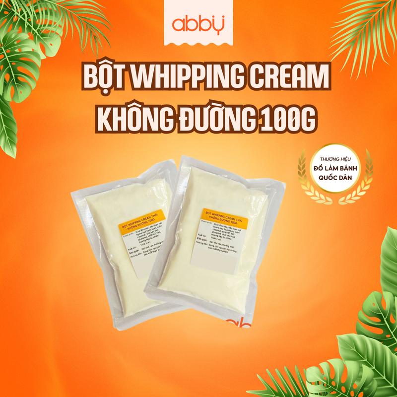[ABBY] Bột Whipping Cream Không Đường 100g – Dạng Bột Tiện Lợi Làm Bánh, Pha Chế, Trang Trí Bánh Tại Nhà