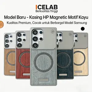 Kasing HP Motif Kayu Magnetik Model Baru Mewah, Cocok untuk Samsung S22/S23/S24/S25/S26 Ultra, S26, S26 Plus. Didukung Pengisian Magnetik, Kasing HP yang Menarik dan Berkelas.