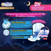 Gambar Charm Pembalut Safe Night 35cm Wing 18 Pads - 3 packs dari Unicharm Official Store Kab. Tangerang 4 Tokopedia