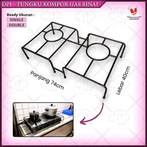 Tungku kompor gas rinai rak kompor gas 2 tungku tempat dudukan kompor rinnai 1 & 2 tungku
