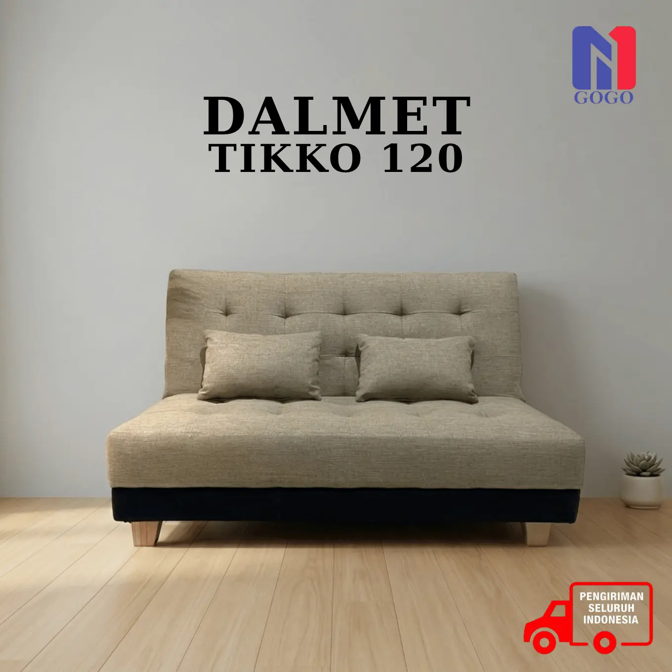 Sofa Bed Lipat / Sofa Bed Minimalis / Sofa Bed Ruang Tamu / Bekasi Sofa Type Tikko 120