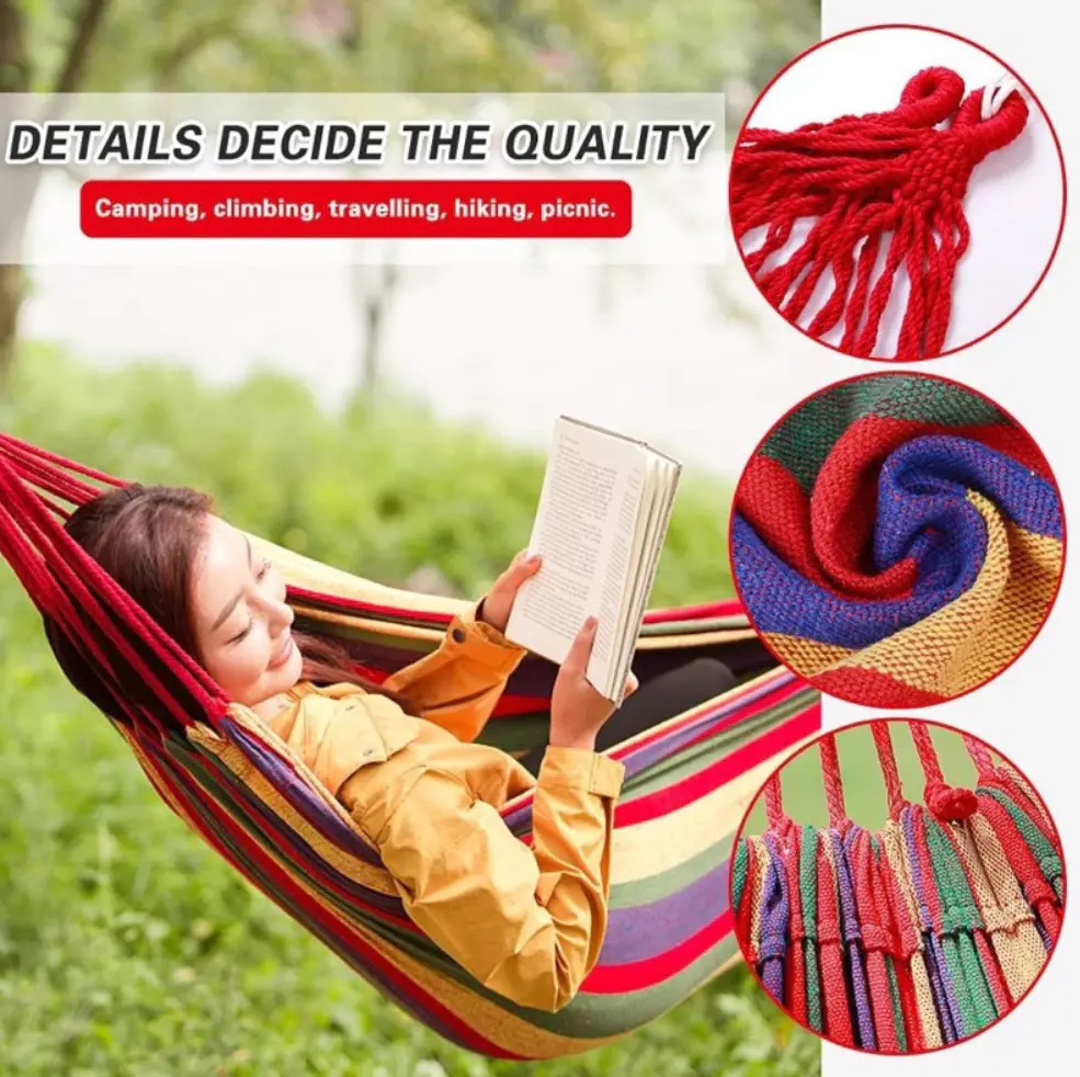 Hammock Ayunan Gantung Outdoor / Hammock Rainbow / Tempat Tidur Gantung Outdoor Camping