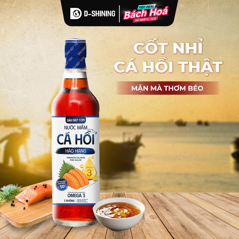 Nước Mắm Cốt Nhỉ Cá Hồi Đầu Bếp Tôm 500ml – Giàu Omega‐3 Không Chất Bảo Quản