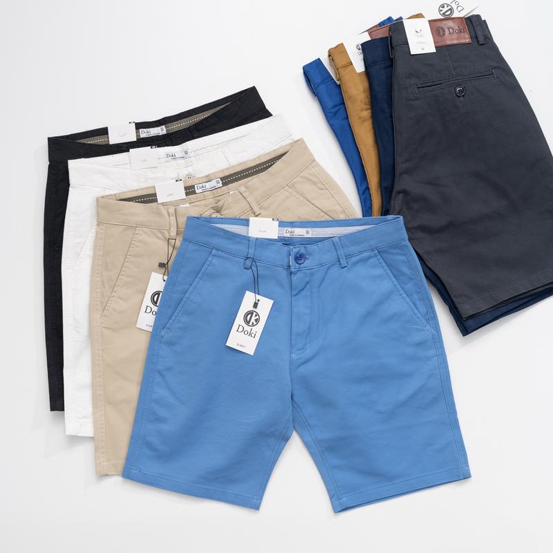 Quần Short Nam Kaki - Doki cao cấp 8 Màu đẹp, quần sooc nam chất co giãn thoải mái, quần đùi nam cotton, quần short kaki nam thoáng mát 1