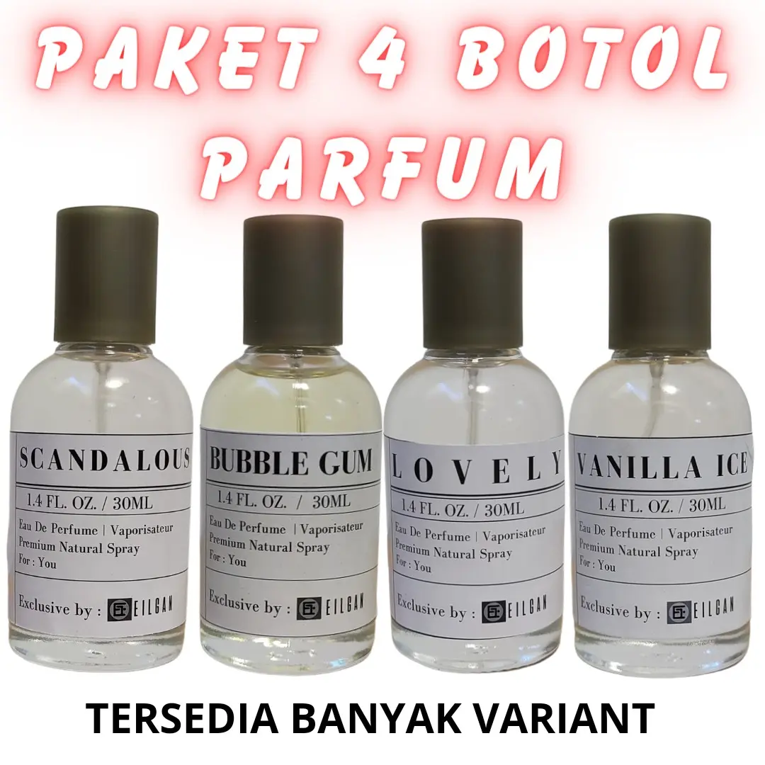 PAKET 4 BOTOL PARFUM 30 ML UNISEX UNTUK PRIA DAN WANITA DA