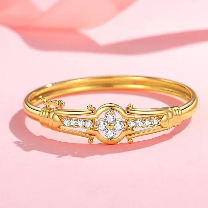 Gelang anak anti karat diameter 4,3cm-5cm Gold Bracelets Pengait 1