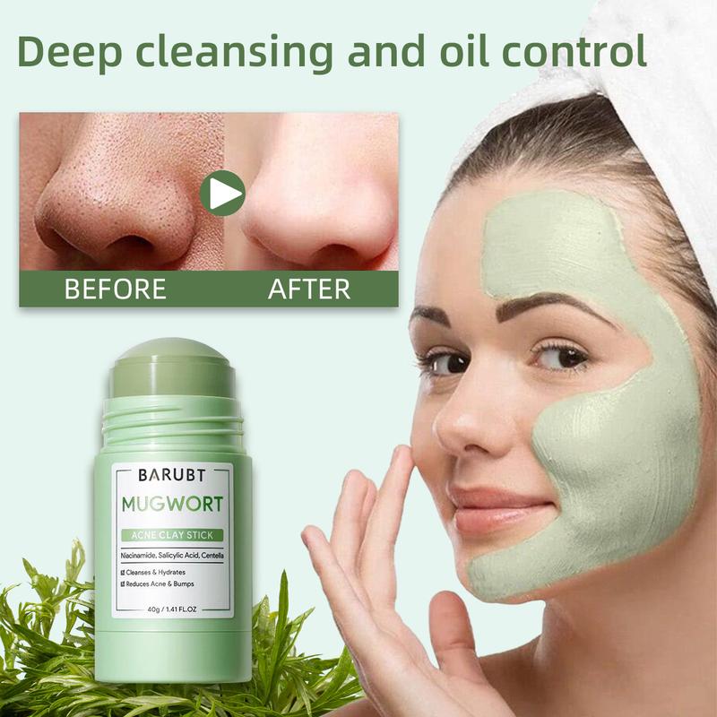 Product Introduction of BARUBT Clay Mask Combo Niacinamide Bright Boost Clay Mask Stick 40g+ Mugwort Clay Mask 40g  Alaska Volcano  wajah masker Salicylic acid niacinamide Whitening Skin care Black Heads Skin Repair Comfort 1
