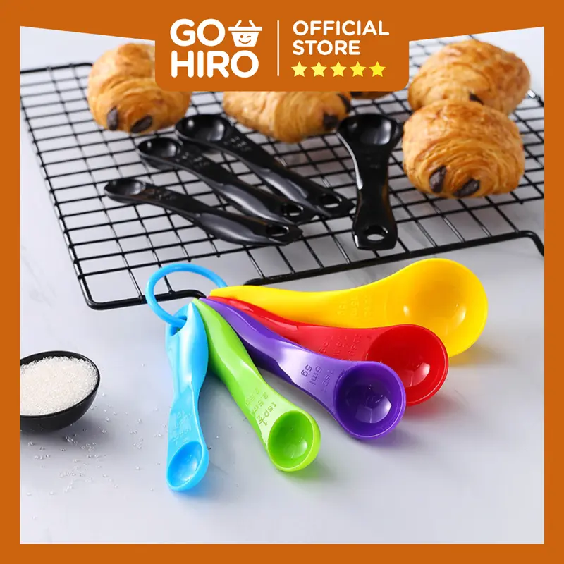 Sendok Takar Set (5in1) / SET Warna warni ukur kue air bumbu dapur susu / sendok ukur gula 0
