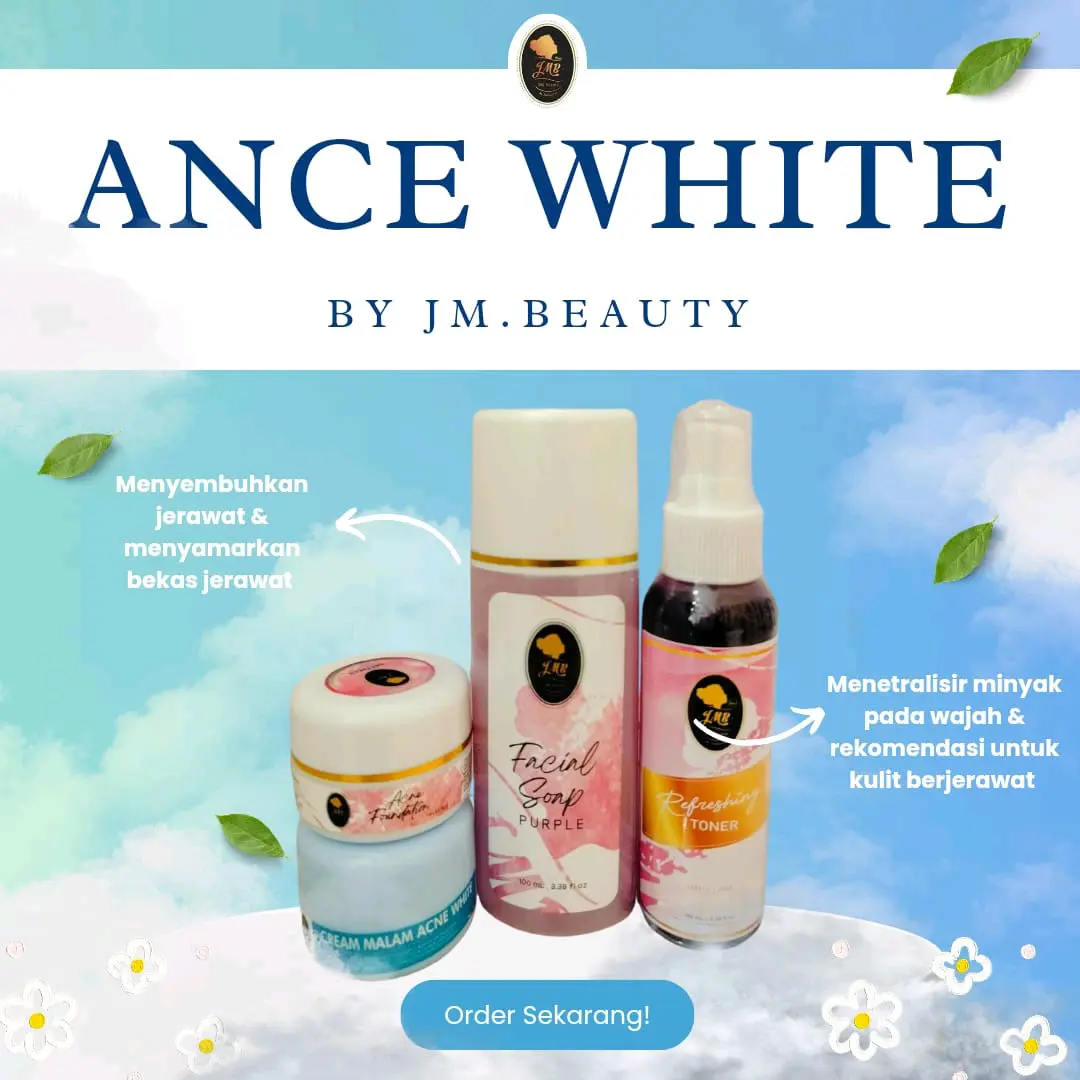 Jmb paket acne white - JM BEAUTY SKINCARE -  JMB CANGGU MOJOKERTO  menyembuhkan  Beruntusan dan jerawat