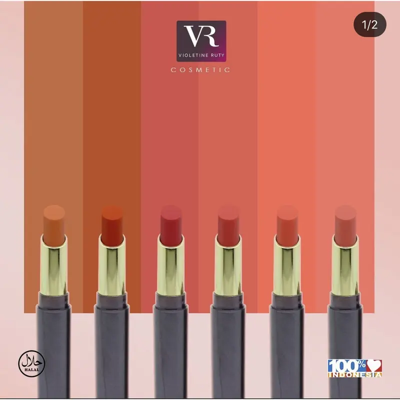 VR LIPSTICK COLORFIX | Lipstik Coloffix | Perwarna Bibir | Violetine Ruty 1