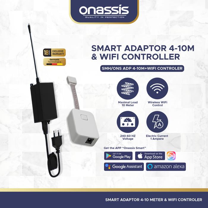 Gambar Onassis Adaptor Smart LED Stripe 4 - 10 Meter WiFi RGB 16 Juta Warna dari ONASSIS BELLUCCI OFFICIAL Kota Tangerang Tokopedia