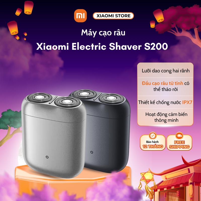 Máy Cạo Râu Xiaomi Electric Shaver S200 - Hỗ trợ cạo khô và ướt - Bảo hành chính hãng 12 tháng