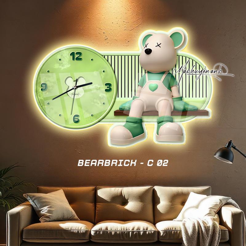 Đồng hồ - GẤU BEARBRICK - Trang trí decor phòng, đồng hồ trang trí nhà cửa, quà tặng, đồng hồ treo tường. 4