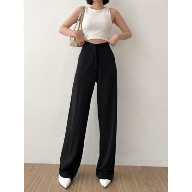 Product Introduction of Ilaya Loose Pants Scuba Wanita - Celana Anti Kusut -  Kulot Wanita Scuba Premium - Celana Kantor Formal - Loose Pants Scuba Viral lost 32