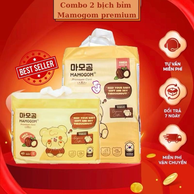 (Không quà) Combo 2 bịch bỉm Mamogom đủ size cho bé
