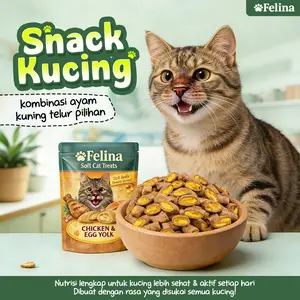 Makanan kucing berkualitas tinggi dengan nutrisi lengkap untuk menjaga kesehatan dan kebahagiaan kucing kesayangan Anda Diperkaya dengan protein vitamin dan mineral penting untuk mendukung pertumbuhan menjaga bulu tetap halus serta meningkatkan daya tubuh