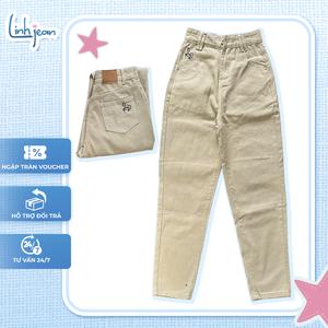 [SALE LƯƠNG VỀ] – [JBG07] - Quần Jeans Baggy Thêu Thỏ Dài 85cm – LINH JEAN STORE – Cho Nàng Nấm Lùn, Cá Tính, Dễ Thương.