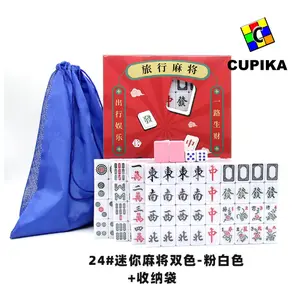 Set Mahjong Mainan 24Mm Portable Mahyong Board Game Family Pasti Ori