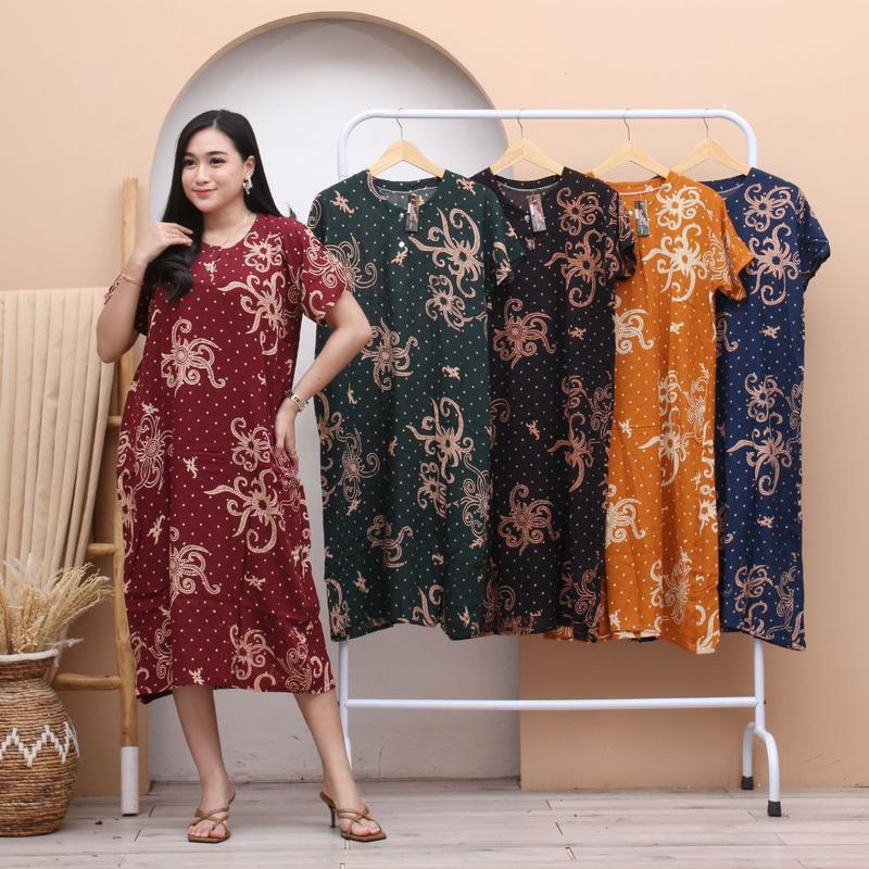 Paket daster busui 100 ribu dapat 5pcs bahan rayon motif bunga batik 3
