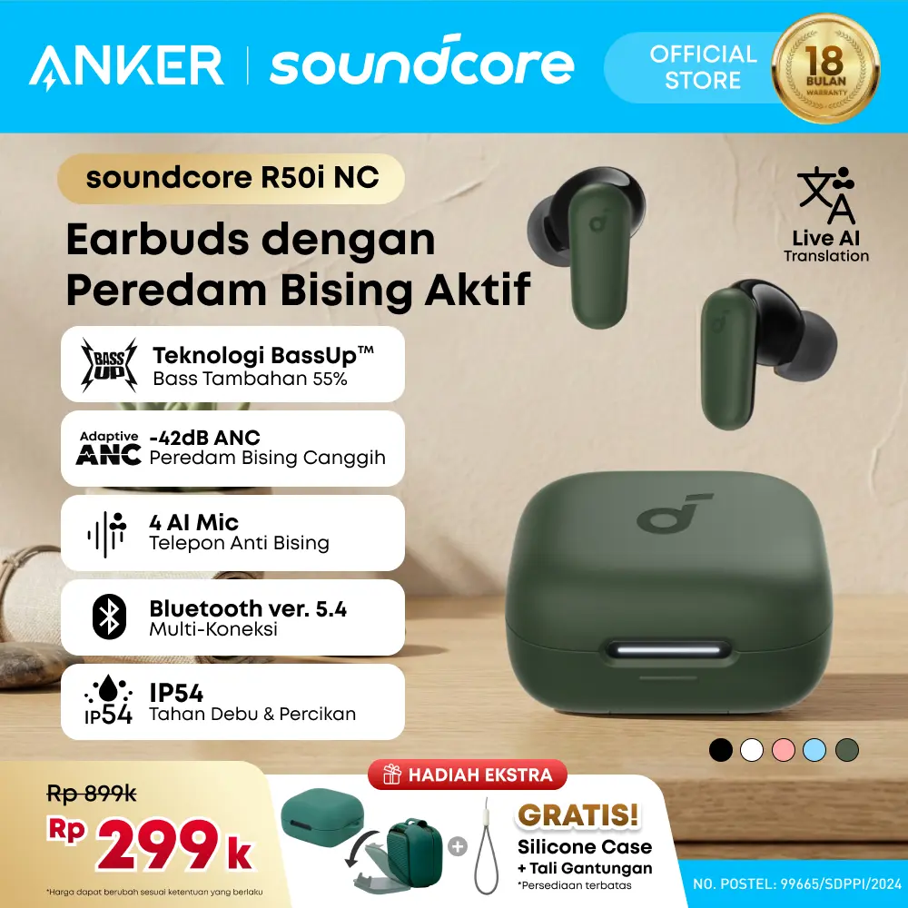 (NEW LAUNCH) Soundcore Anker R50i NC Earbuds Adaptive Noise Canceling ...