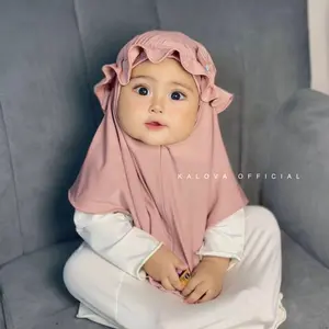 Kalova - Safina Jilbab Instan Topi Ruffle Jersey Kids