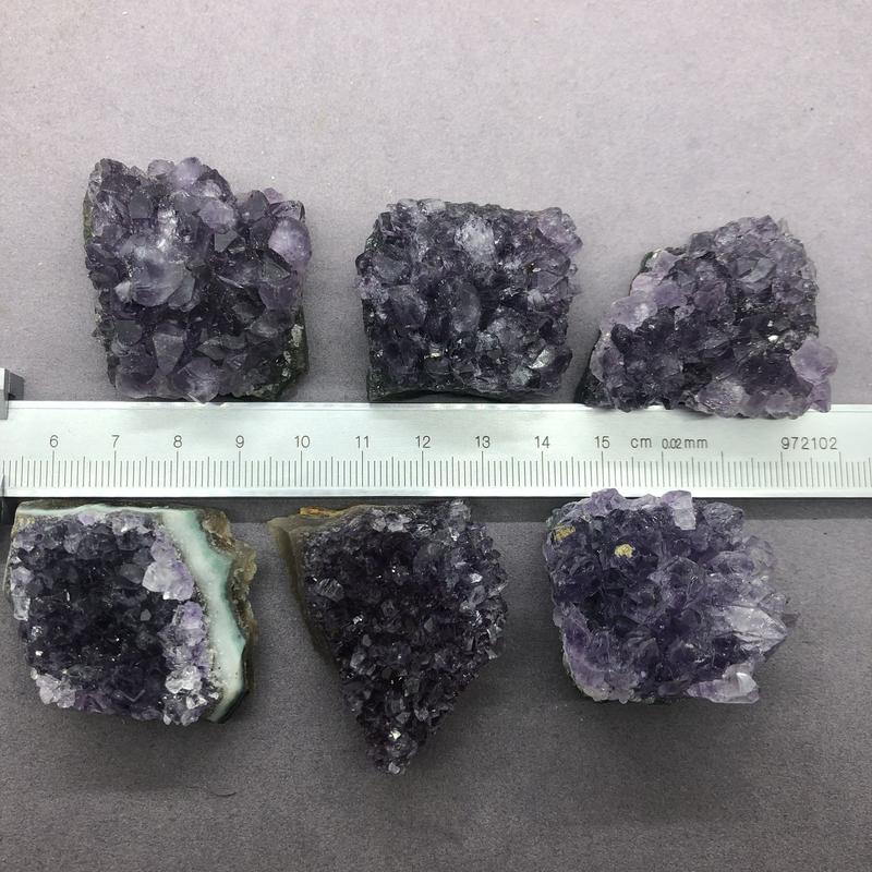 Đá tự nhiên thô, cụm amethyst, 100%, để Đồ Trang Trí tự làm, thích hợp cho phòng và văn phòng 3
