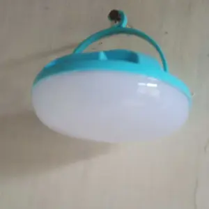 HJS Lampu Emergency UFO Gantung Solar Panel 300W 400W 500W Hemat Energi Lampu Camping Rumah dan Outdoor dengan Dual Pengisian USB & Solar Panel dan 3 Level Kecerahan