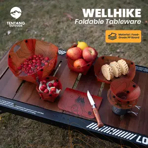 Peralatan Makan Portable Camping WELLHIKE Filter Cangkir Piring Mangkuk Ringan untuk Outdoor Hiking Mendaki