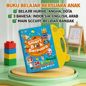 Buku Cerdas Anak Elektronik Bersuara, Smart Audio Book 3 Bahasa: Indonesia, Inggris, Mandarin. Belajar Membaca, Mendengar Cerita, Menyanyi. Cocok Untuk Paud, Tk, Usia 3-6 Tahun. 26 Topik Edukatif: Abjad A-Z, Berhitung, Mengenal Hewan, Warna-Warni, Buah