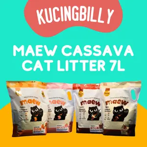 ​MAEW Cassava Cat Litter 7L - Pasir Kucing Organik Ramah Lingkungan