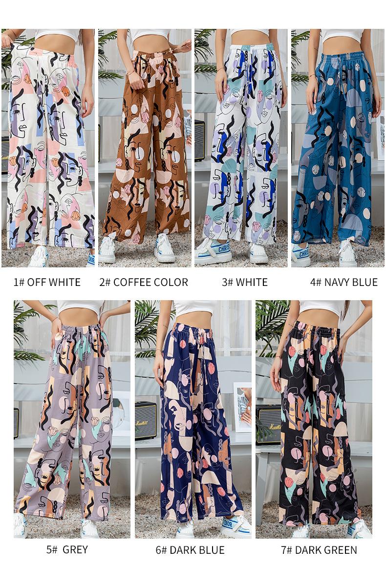 Product Introduction of fat Women pants casual high waist wide leg comfortable plus size loose pants counter quality brand Fit Trouser Womenswear Bottom Soft Belt Day Elastic Lingerie 15