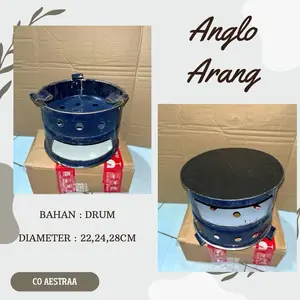 Anglo Drum Arang/Anglo Tebal/Alat Memasak/Tungku Arang/Tungku/