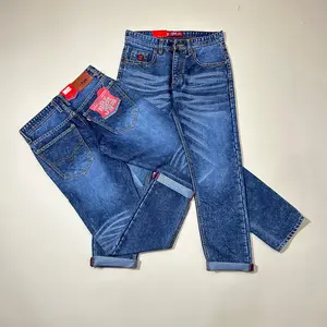 CELANA JEANS PRIA PANJANG WIDE LEG BLUE REGULER FIT